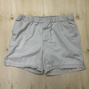 Vintage Boca Classics Chino Shorts Mens Medium Beige Elastic Waist Travel Casual